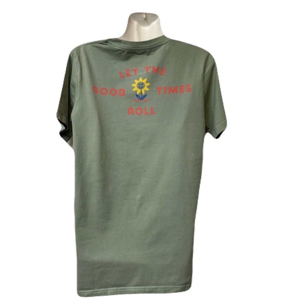 Green Dutch Bros Tee Classic Yellow Logo